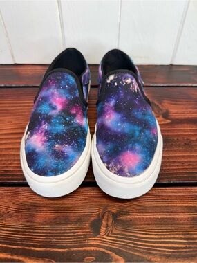 Vans Galaxy Print Slip-On Sneakers Women’s Size 8.5